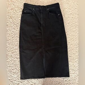 AG Tefi- Highwaisted midi denim slit skirt